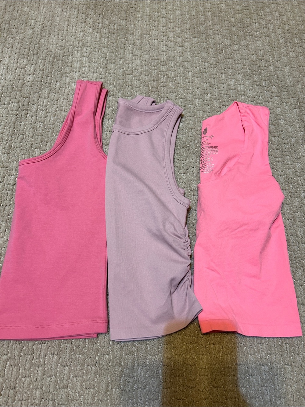 Good American, OQQ, Free People Pink cropped tank set s/m nwot